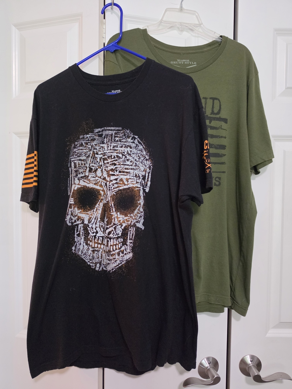 Bundle Grunt Style Men's Olive Green & Black Orange Cotton Short Sleeve T Shirts
